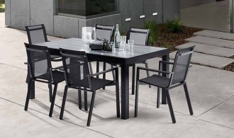 Salon de jardin design noir