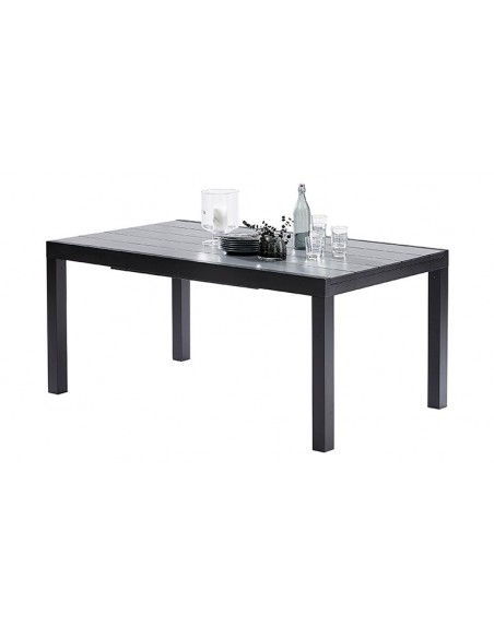Table de jardin design noire et grise
