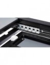Table de jardin design noire et grise