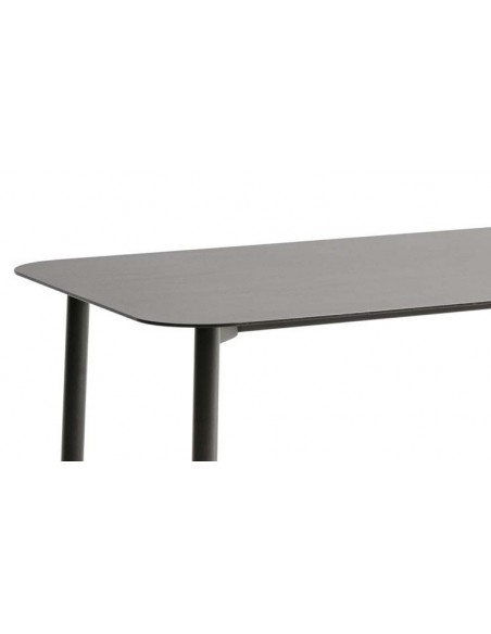 Table design en acier inoxydable et HPL haut de gamme
