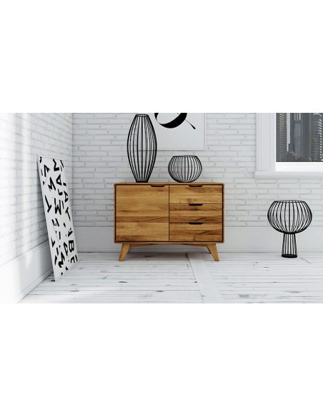 Commode style scandinave en chêne