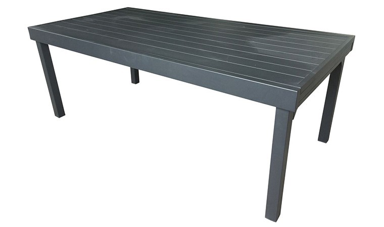 Table de jardin en aluminium gris