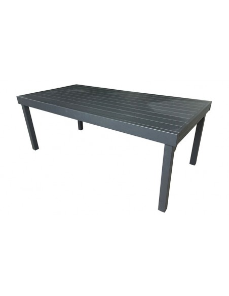 Table de jardin en aluminium gris