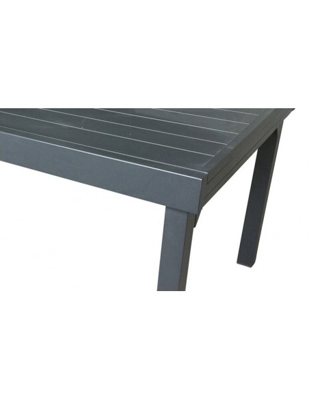 Table de jardin en aluminium gris