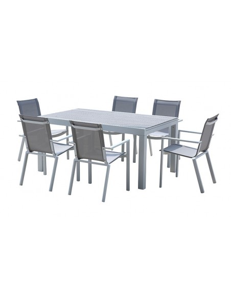 table de jardin en alu avec rallonges