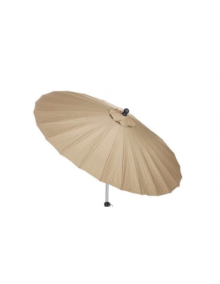 Parasol de jardin inclinable taupe look ombrelle asiatique