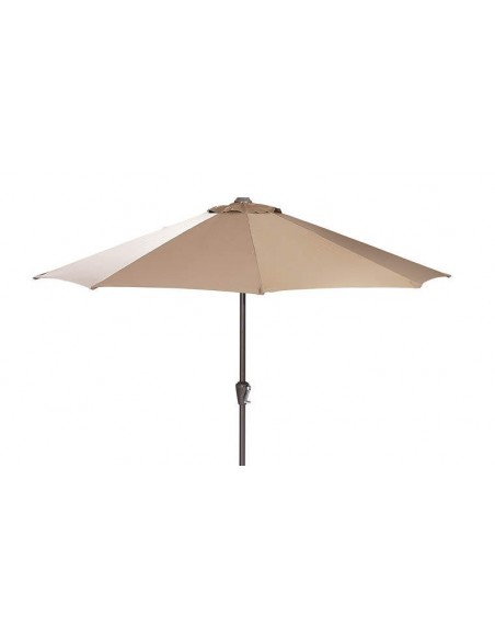 Parasol de jardin droit et rond beige taupe