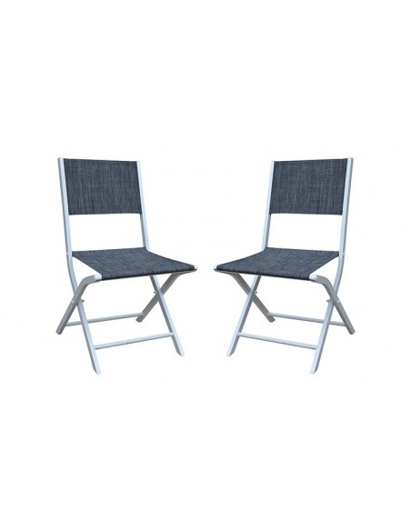 Chaise de jardin gris chiné