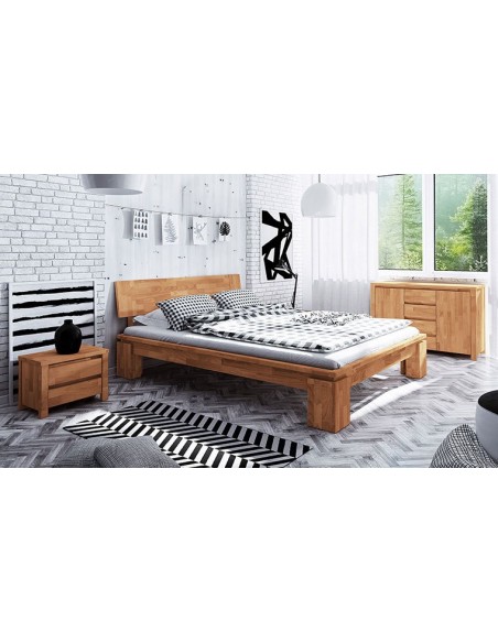 Lit en bois massif moderne