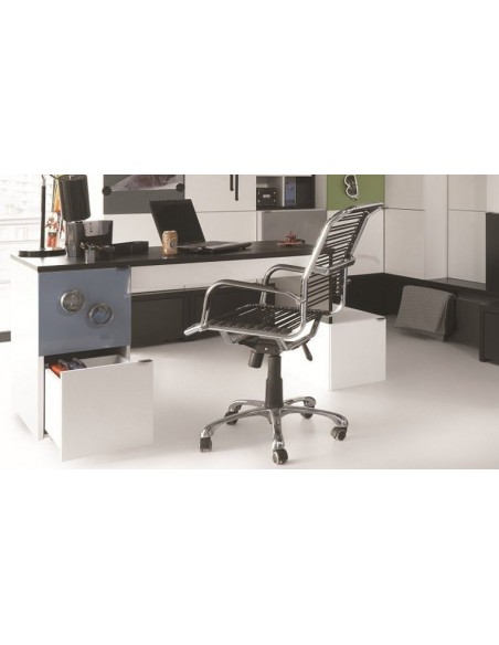 Bureau modulable 140 cm avec caisson