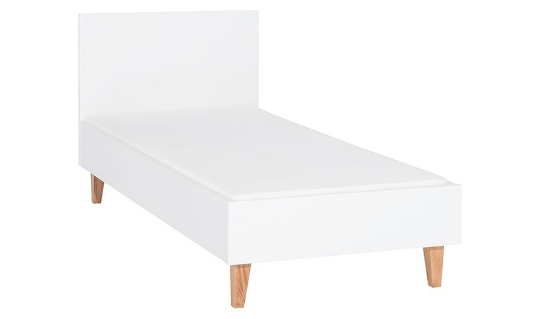 Lit enfant 90x200 Blanc et Bois VOLT : écologique et design