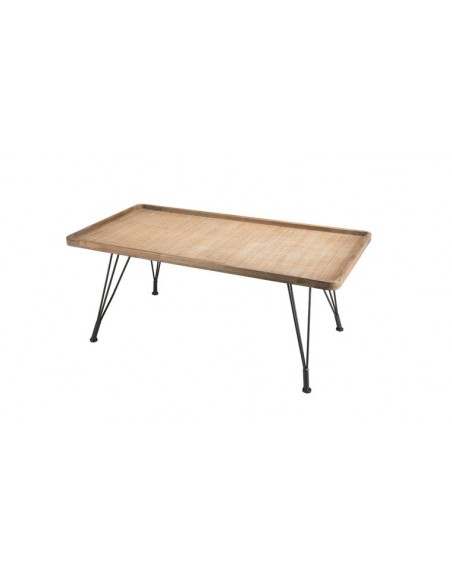 Table basse en rotin