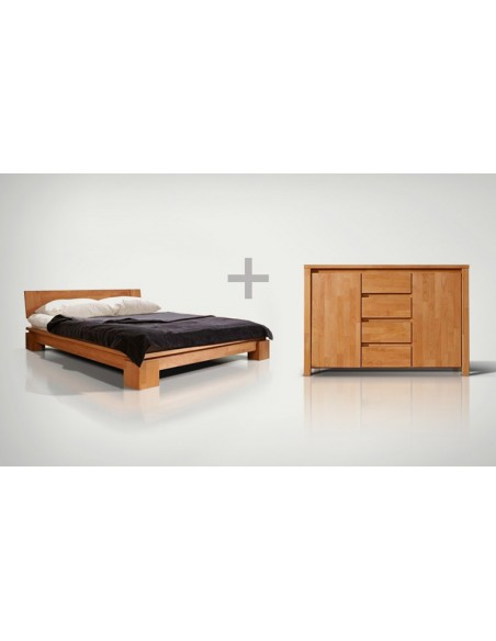 Chambre adulte en bois massif