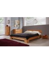 Chambre adulte en bois massif lit + commode