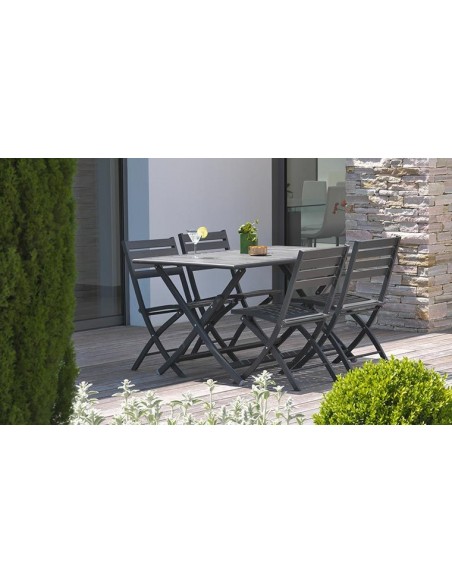 ensemble jardin pliant aluminium