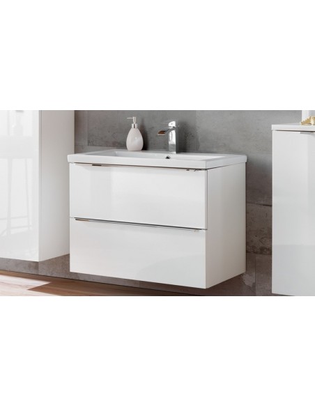 meuble suspendu blanc 80 cm