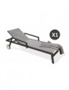 Chaise longue anthracite ibiza