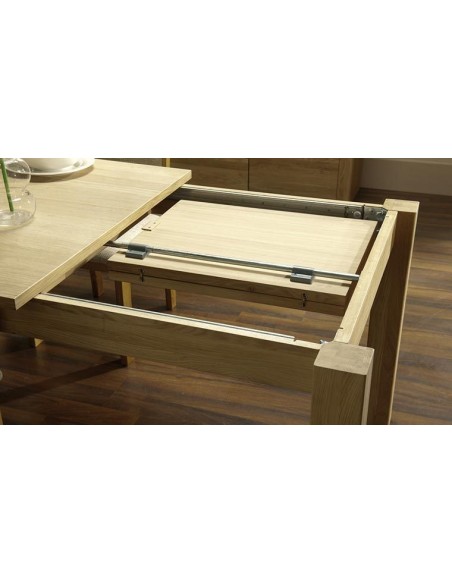 Table extensible en chêne brûlé 160 - 120 cm