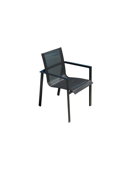 Fauteuil de jardin empilable noir