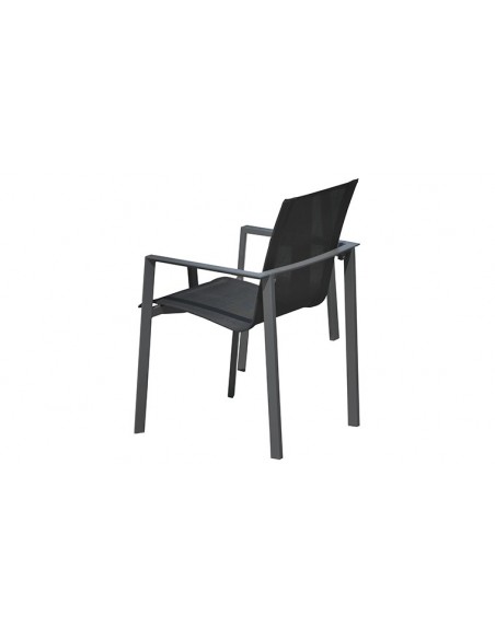 Fauteuil de jardin empilable noir