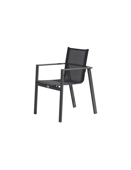 Fauteuil de jardin empilable noir