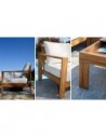 salon de jardin aluminium bois