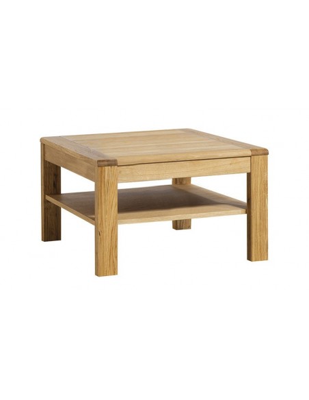 Table basse carrée en chêne massif 75 cm