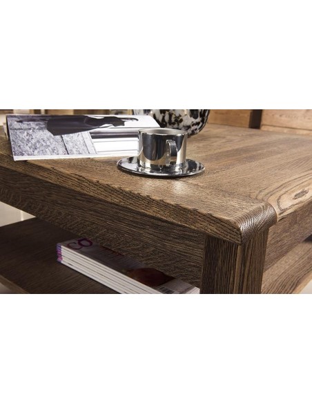 Table basse carrée en chêne massif 75 cm