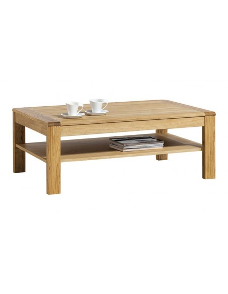 Table basse rectangulaire 120 cm en chêne massif