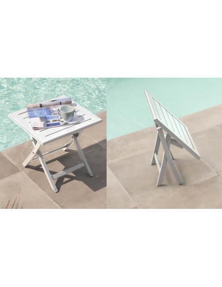 table basse pliante aluminim