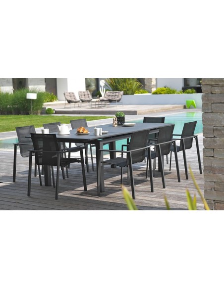 Table jardin extensible anthracite