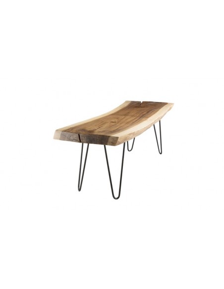 Banc de salon en bois exotique