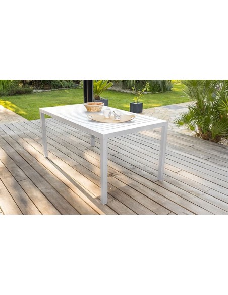 Ensemble jardin alu blanc Cayenne