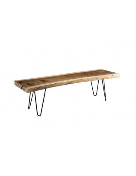 Banc de salon en bois exotique