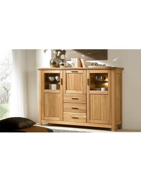 Buffet contemporain en chêne massif