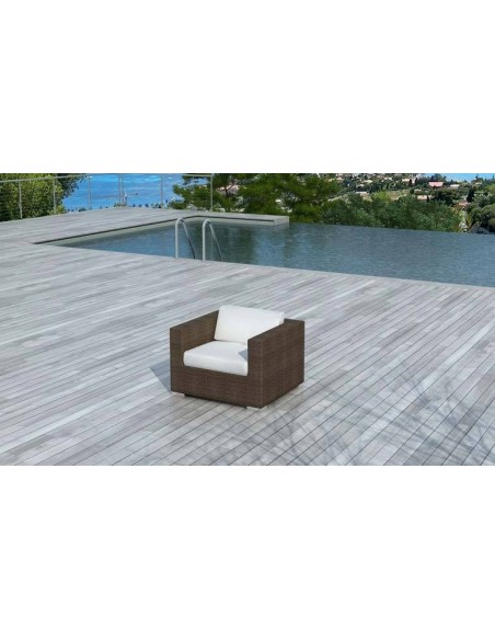 Fauteuils de jardin marron chocolat