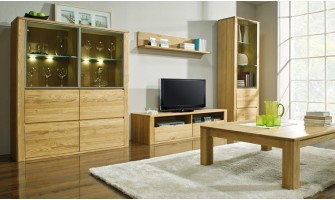 Étagère murale en chêne massif huilé 130 cm