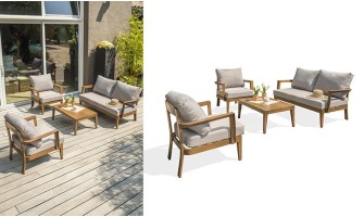 salon jardin aluminium imitation bois