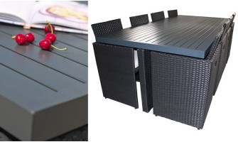 Salon jardin encastrable 8 fauteuils