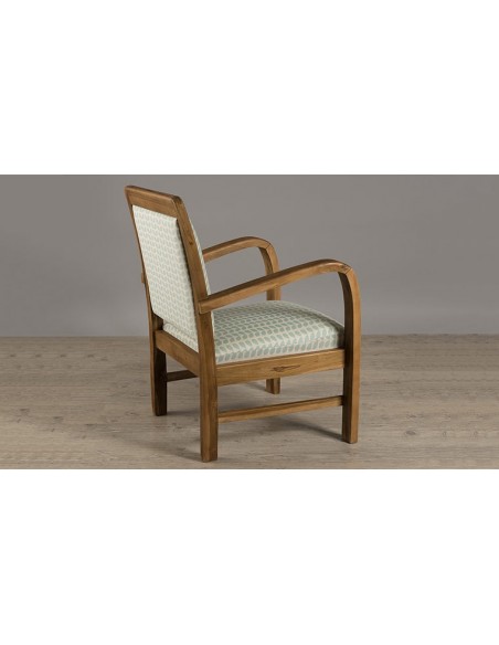 Fauteuil scandinave teck massif Goa