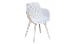 fauteuil de jardin en pvc blanc