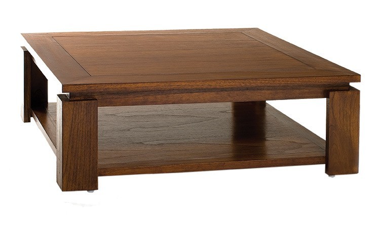 Table de repas 90x90 en Chêne massif de style Contemporain plateau