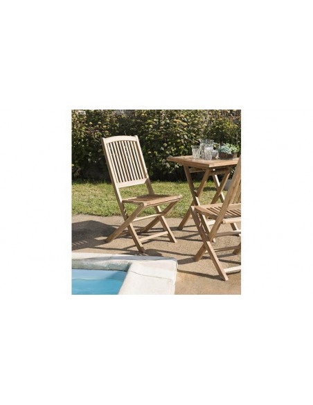 Chaise de jardin pliante en teck