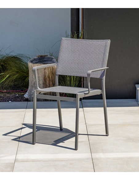 Fauteuil de jardin gris foncé