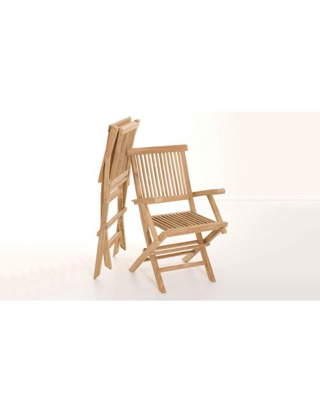 Fauteuil de jardin pliant en teck