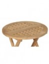 Table de jardin ronde pliante en teck