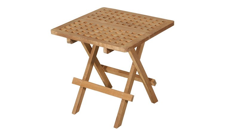 Table Carrée Pliante 60x60cm en bois de Teck, Meubles de Jardin