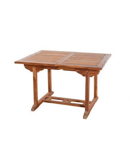 Table de jardin en teck extensible et rectangulaire