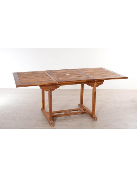 Table de jardin en teck extensible et rectangulaire