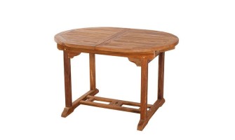 Table de jardin ovale extensible en bois de teck massif